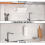 White Kitchen Roll Holder Without Drilling, Self-Adhesive Under Cabinet Wall Mount for Easy Storage 3