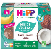 HIPP Délice Végétal Milky vegetable dessert with banana and cocoa from