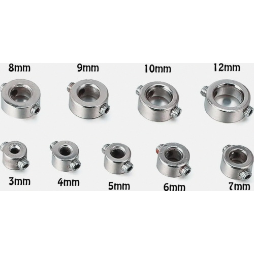 9 Piece Drill Depth Stop Ring Set, HSS Drill Bit Collars, Adjustable Positioning Guides, 3 to 12 mm 1