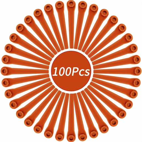 100 Pack Replacement Blades for Grass Trimmer, Durable Plastic Cutting Blades for Garden Maintenance