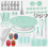 Rotating Cake Stand and Decorating Accessories Set, Green, Compatible with Standard Baking Tools for Beginners 1