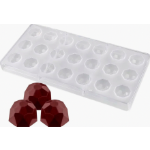 Transparent Polycarbonate Chocolate Mould, 21-Hole Praline Tray for DIY Confectionery Baking