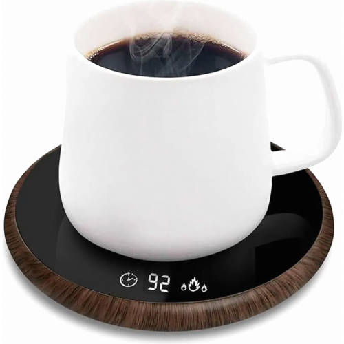 Electric Coffee Cup Warmer with Touch Control, LED Display, Two Temperature Settings for Home Office