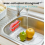 Kitchen Sink Sponge Holder, Dish Sponge Caddy, Compact Draining Rack, Matte Silver for Home Kitchens 4