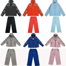 (Cailan trousers, M) Devil's Island Embroidered Varsity Jacket Set - American Streetwear Zip Pants Short Sleeve Spring