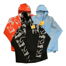 (Sky blue pants, XL) Corteiz Hoodie Jacket Men's Zip Up Windbreaker Waterproof Retro Streetwear Loose Fit