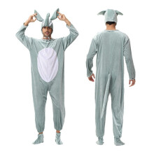 (L, Elephant) Animal Roleplay Costume for Couples - Unisex Adult Onesie Animal Outfit for Stage Performance & Party