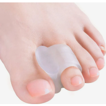 Confezione da 10 separatori per dita dei piedi in gel per alleviare l'alluce valgo e le dita sovrapposte, distanziatori trasparenti in silic