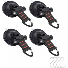 Ganci a ventosa resistenti per caravan e campeggio, ganci di ancoraggio sicuri con clip di sicurezza, confezione da 8