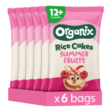 Organix Summer Fruits Rice Cakes, Berry Flavour, 40 g (Pack of 6)