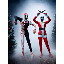(red, XL) Terrifier Art the Clown Cosplay Costume - Bloody Halloween Stage Performance Outfit for Men & Women