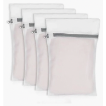 Confezione da 4 sacchetti a rete per il bucato, 30 x 20 cm, piccoli sacchetti delicati per biancheria intima e lingerie, adatti alla lavatri