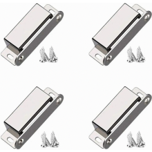 Fechos magnéticos para portas de armário, pacote com 4 unidades, suportam até 10 kg, em aço inoxidável.
