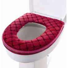Capa de assento sanitário macia e lavável com zíper, almofada acolchoada para assento sanitário, capa quente para casa