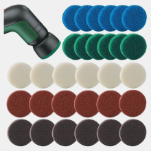 Conjunto de acessórios de escova de limpeza, 40 peças, 5 tipos de almofadas, almofadas de espuma e microfibra para cozinha e casa.