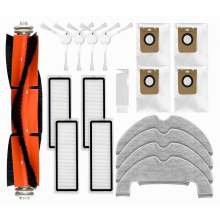 Kit de substituição para aspirador robô, 1 escova principal, 4 escovas laterais, 4 filtros HEPA, 4 panos de limpeza, 4 sacos de pó.