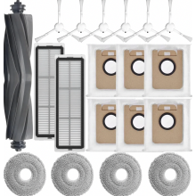 Kit de substituição para L10s Ultra, L10 Ultra e L10 Prime: 1 escova principal, 2 filtros, 4 panos de limpeza, 6 escovas laterais, 6 sacos de pó