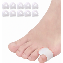 Kit com 10 talas para dedinho do pé, separadores e alinhadores de gel para dedos em martelo, joanetes, para auxiliar na caminhada e corrida.
