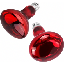 2 sztuki 100 W czerwonych żarówek grzewczych, E27, lampy podczerwone dla gadów do terrariów, jaszczurek, żółwi i węży