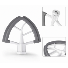 Batedor Flex Edge para batedeiras de pedestal com cabeça inclinável de 4,5 a 5 litros, com bordas duplas de silicone.