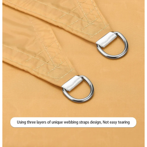 Toldo de sombra retangular impermeável 3 x 4 m com 98% de proteção UV e cordas para jardim, pátio e camping. 2