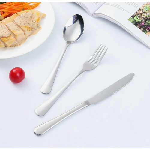 Garfos de mesa em aço inoxidável, 20,8 cm (8,2 polegadas), talheres reutilizáveis para casa, restaurante e catering. 1