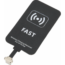 Receptor de carregamento sem fio de 10 W com conector USB-C, módulo de carregamento portátil para celulares.