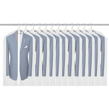 Pacote com 12 Sacos para Roupas 60 x 100 cm, Capas de Roupa em PEVA Respirável com Zíper, Impermeáveis e Resistentes a Traças