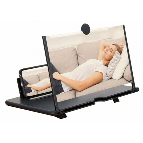 Amplificador de tela de celular de 12 polegadas, extensível, 3D HD, compatível com a maioria dos smartphones para visualização de filmes.