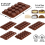 Conjunto de 6 Formas Flexíveis de Silicone para Doces, Chocolates, Balas de Goma e Doces Duros, Marrom 2