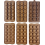 Conjunto de 6 Formas Flexíveis de Silicone para Doces, Chocolates, Balas de Goma e Doces Duros, Marrom 4