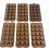 Conjunto de 6 Formas Flexíveis de Silicone para Doces, Chocolates, Balas de Goma e Doces Duros, Marrom 5