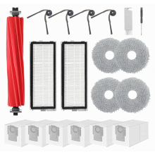 Kit de acessórios de reposição para aspirador robô, 1 escova principal, 4 escovas laterais, 2 filtros HEPA