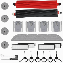 Kit de aspirador robô com 26 peças, incluindo 2 escovas principais, 4 sacos de pó, 4 filtros HEPA, 6 escovas laterais, 4 panos de limpeza e