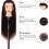 Cabeça de manequim de 66 cm (26 polegadas) para treinamento com suporte, cabelo de fibra resistente ao calor para cabeleireiro e estilização 5