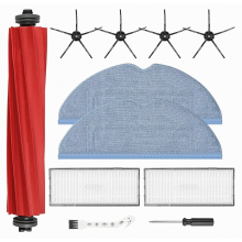 Kit de aspirador de pó com 11 peças, incluindo escova principal, 2 panos de limpeza, 2 filtros HEPA, 4 escovas laterais, escova de limpeza e