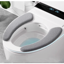 Capa para Assento Sanitário, Pacote com 2 Almofadas Macias e Laváveis de Pelúcia para Assento Sanitário, Almofadas Grossas e Quentes para To