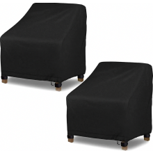 Confezione da 2 coperture per sedie da giardino, in tessuto Oxford 420D impermeabile, antivento e con protezione UV, ideali per sedie impila