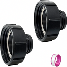 Adattatore per serbatoio IBC da S100x8 a S60x6, filettatura grossa da 100 mm a 60 mm, set da 2 per barili di acqua piovana