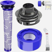 Coperchio motore, filtro HEPA e prefiltro di ricambio per aspirapolvere V7 e V8, colore nero.