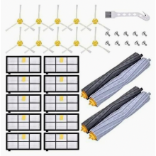 Kit di 23 spazzole di ricambio con filtri per robot aspirapolvere serie 800 e 900, colore nero.