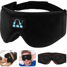 Máscara de dormir 3D com Bluetooth, alto-falantes HD, fones de ouvido sem fio para quem dorme de lado, ideal para viagens e meditação.