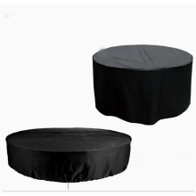 Capa protetora redonda para mesa de jardim, à prova d'água, resistente ao vento, aos raios UV e a rasgos.