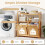 Costway 27L Bamboo laundry basket 9