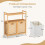 Costway 27L Bamboo laundry basket 3
