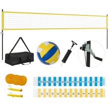 Portable Outdoor Volleyball Net Set Heavy-Duty Volleyball Net System