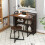 Costway Folding Table w/Stool 90 cm Computer Desk Set w/ AC Outlets 1