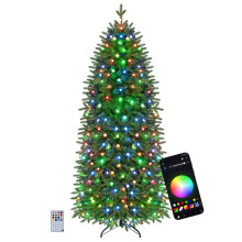 190 CM Prelit Pencil Christmas Tree with 719 Branch Tips and 220