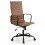 Costway Ribbed Office Chair High Back PU Leather for Home Office 1