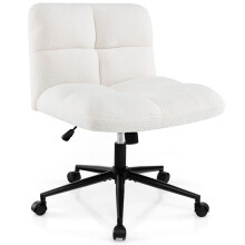Modern Rolling Office Chair Upholstered Criss Cross Chair Vanity Chair